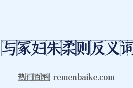 与冢妇朱柔则反义词是什么意思的图片